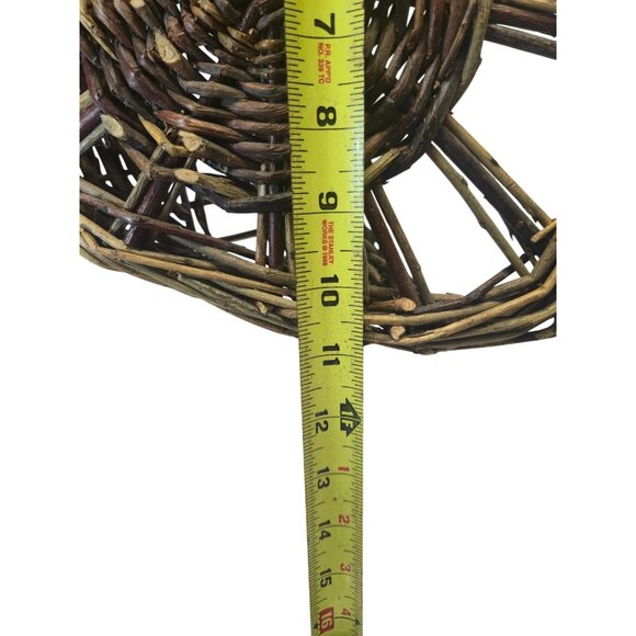 Vintage Wicker Wall Pocket Basket with Sunburst Design Hanging Willow Basket - Picture 12 of 12